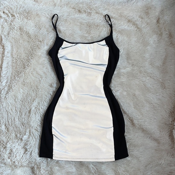 SIRENS - black and silver mini summer dress - Picture 3 of 3